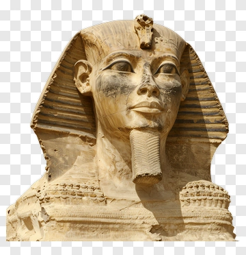 Sphinx Sculpture In Ancient Egyptian Style PNG