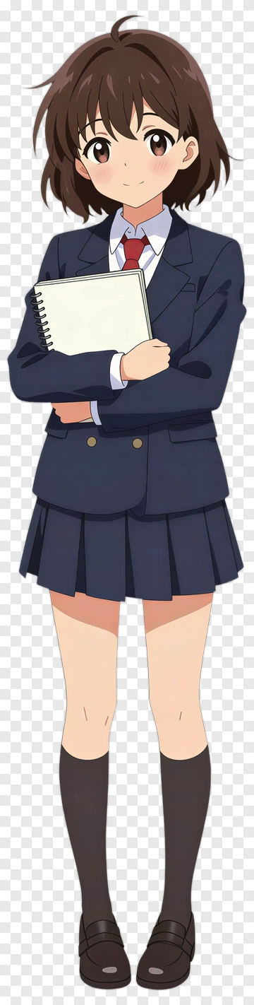 Student Holding A Notebook PNG