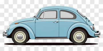 Vintage Blue Car PNG