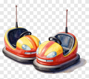 Colorful Bumper Cars PNG