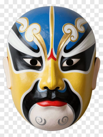 Colorful Chinese Opera Mask PNG