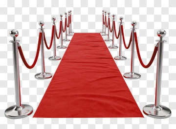 Red Carpet With Stanchions And Ropes PNG