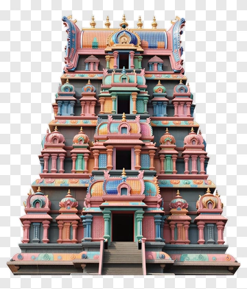 Colorful Hindu Temple PNG