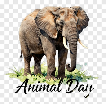 Elephant For Animal Day PNG