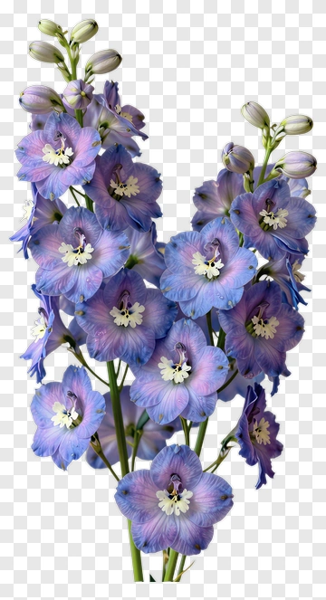Purple Delphinium Flower Bouquet PNG