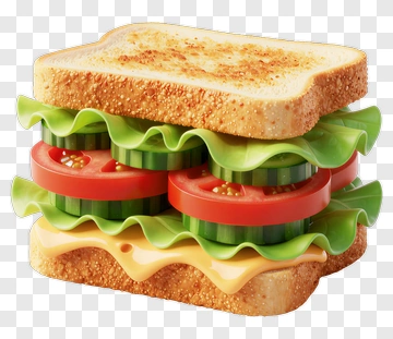 Delicious Sandwich With Lettuce And Tomato PNG