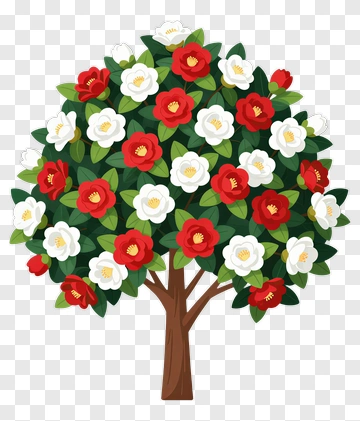 Colorful Flowering Tree PNG