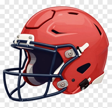 Red Football Helmet PNG