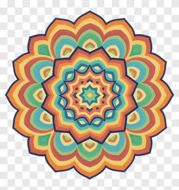 Colorful Mandala Design PNG