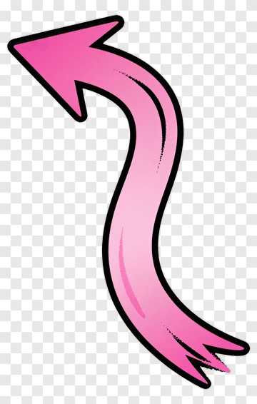 Pink Curved Arrow PNG