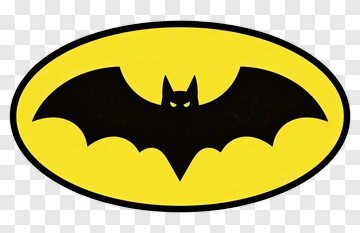 Black Bat Silhouette On Yellow Oval Background PNG