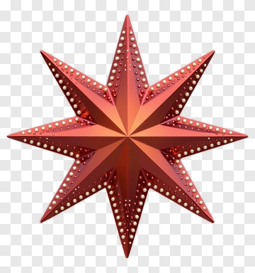 Three-Dimensional Star Ornament PNG