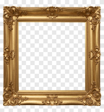Ornate Gold Picture Frame PNG