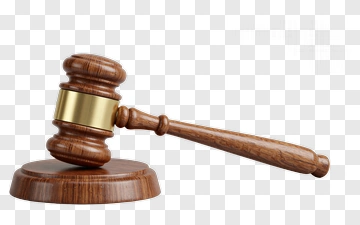 Wooden Gavel On A Base PNG
