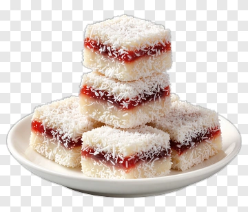 Plate Of Coconut Jelly Squares PNG