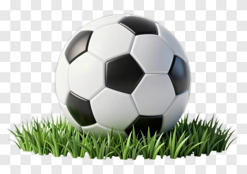 Soccer Ball On Grass PNG