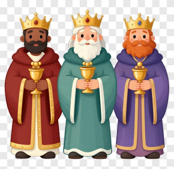 Cartoon Kings Holding Goblets PNG