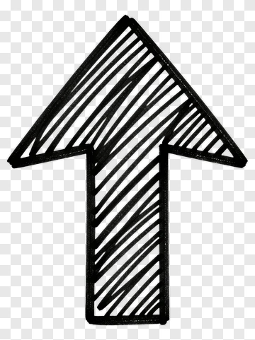 Hand-Drawn Arrow Pointing Up PNG