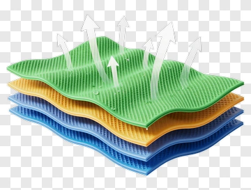 Layered Airflow Mattress Design PNG