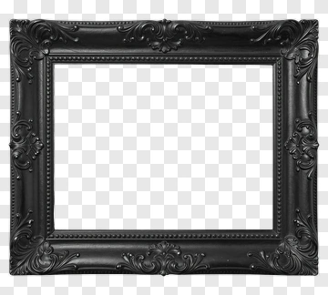 Black Ornate Picture Frame PNG