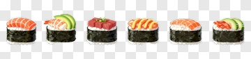 Sushi Rolls With Salmon And Tuna PNG