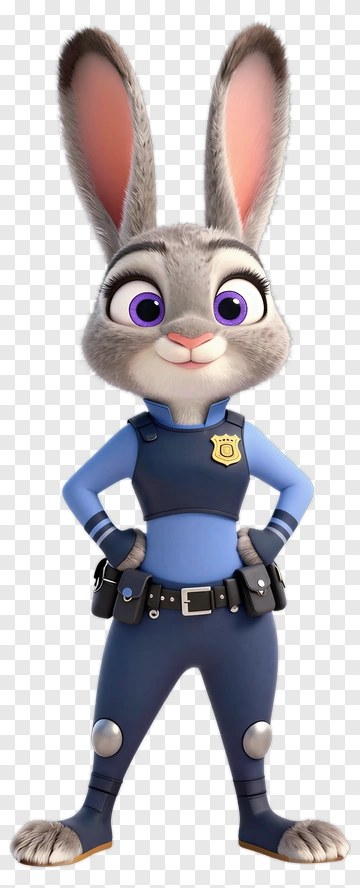 Police Rabbit Character PNG