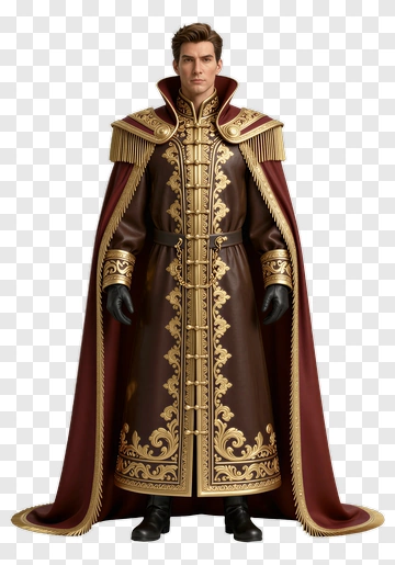 Man In Ornate Cloak PNG