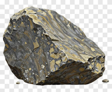 Large Rock With Textured Surface PNG