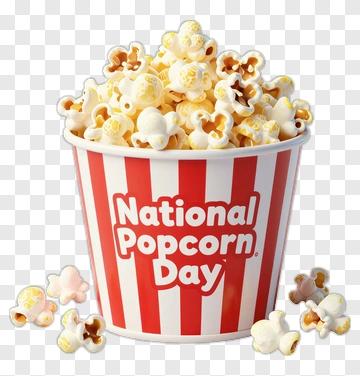 National Popcorn Day Bucket Of Popcorn PNG