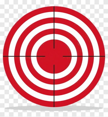 Red Target With Concentric Circles PNG