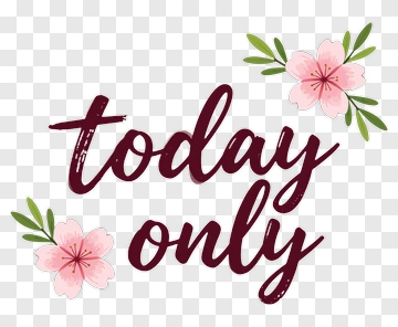 Today Only Floral Design PNG