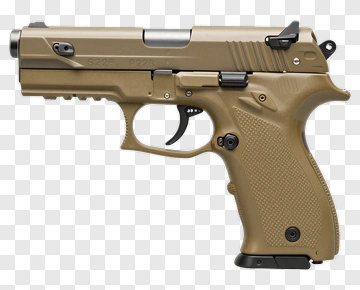 Handgun With Tan Finish PNG