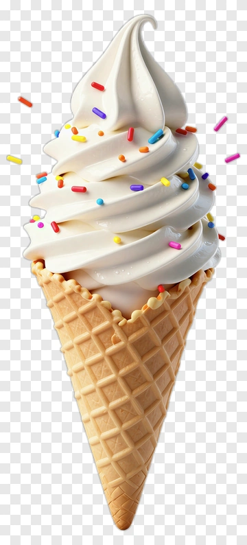 Ice Cream Cone With Sprinkles PNG
