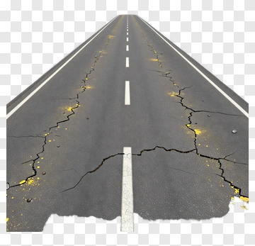 Cracked Asphalt Road PNG