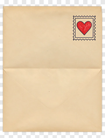 Envelope With Heart Stamp PNG