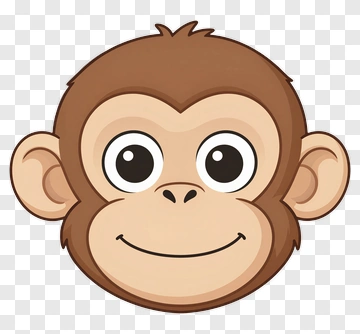 Cartoon Monkey Face PNG