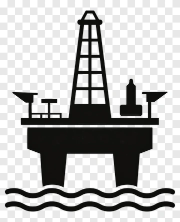 Oil Rig In Water PNG