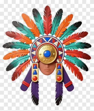 Colorful Native American Headdress PNG