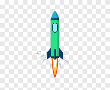 Cartoon Rocket Taking Off PNG