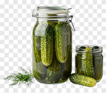 Pickles In Glass Jars PNG
