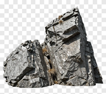 Rock Formation With Grass PNG