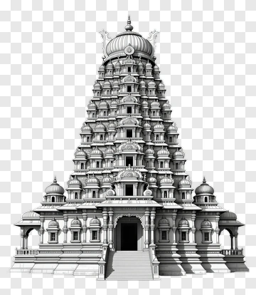 Detailed Temple Architecture PNG