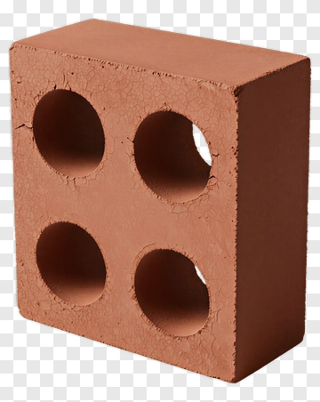 Clay Brick With Holes PNG