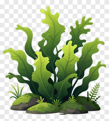Colorful Seaweed Composition PNG