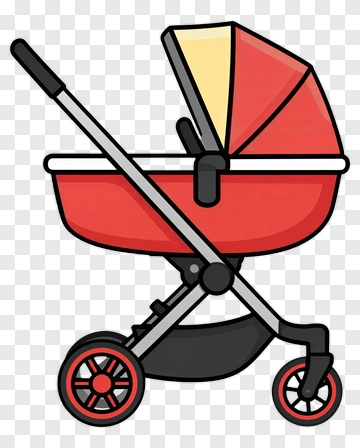 Cartoon Baby Stroller PNG
