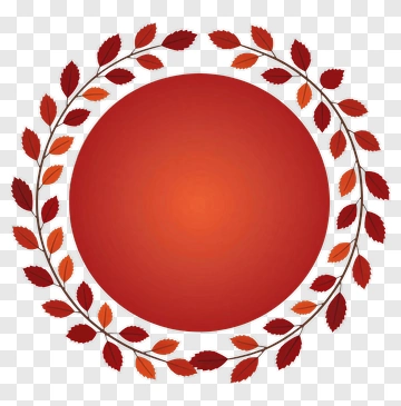 Autumn Circle With Leaves PNG