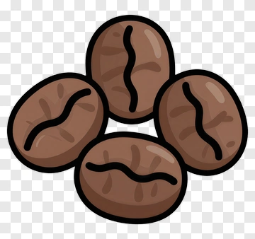Cartoon Coffee Beans PNG