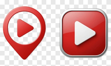 Red Play Button Icons PNG