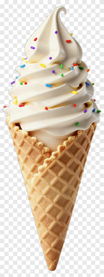 Ice Cream Cone With Sprinkles PNG