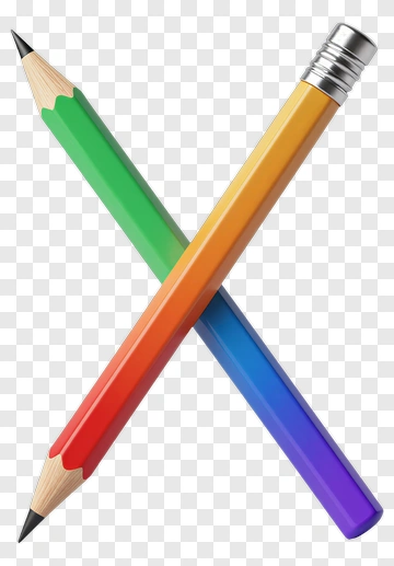 Crossed Colored Pencils PNG